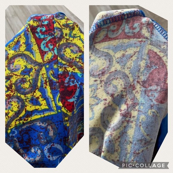 LuLaRoe Randy Unisex XXS 2XS Patterned Raglan Baseball Style Tee 3/4 Sleeve - Picture 9 of 10